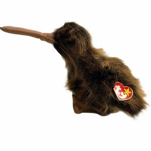 TY Beanie Baby Bird "Beak" 1998.  Brown.  Medium.